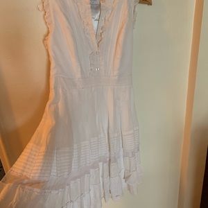 White embroidered sun dress